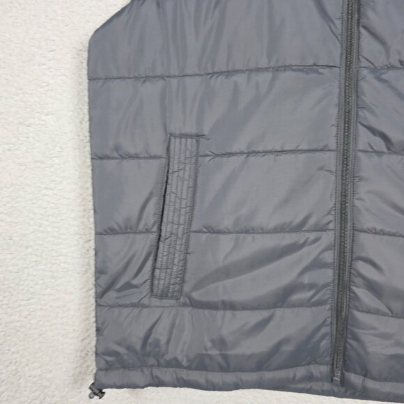 New Balance Puffer Tech Vest Mens Size Medium Black Quilted Comfort Fit Full Zip - Picture 4 of 14
